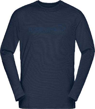 Norrøna Men's Falketind equaliser merino round Neck Men base layer tops Blue M