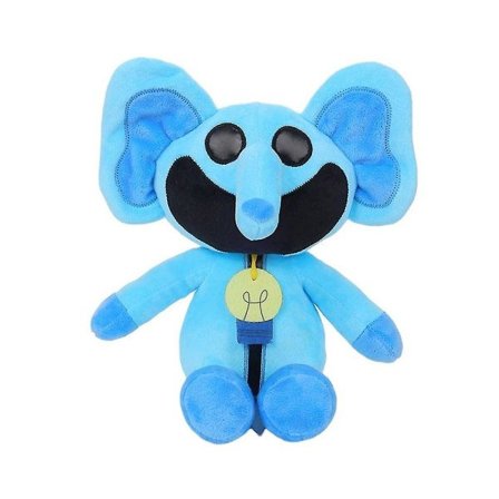 Smiling Critters Series plysjleker myke utstoppede dukkefigurer trykkavlastende plysjleker dukkegaver til fans og venner 11,8 tommer [DB] Elefant