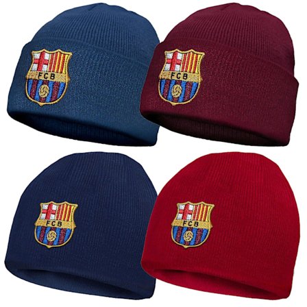 FC Barcelona Lasten Neulohattu Bronx Beanie VIRALLINEN Jalkapallolahja Tummansininen Bea Tummansininen Bea
