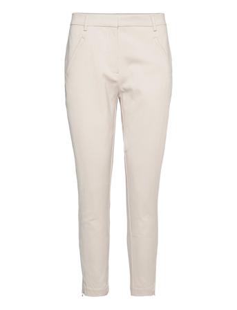 Angelie Pure Zip 238 Moonbeam Slimfit Bukser Stoffbukser Beige FIVEUNITS