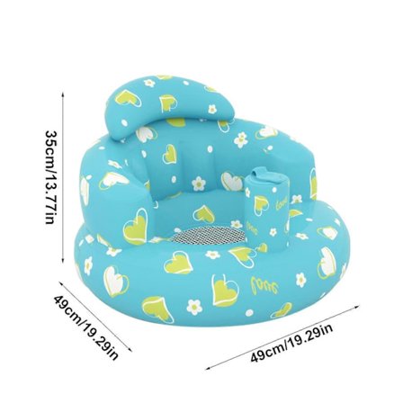 Oppusteligt sæde, Rejse baby stol, Oppustelig baby stol, Småbørnsstol, Små børns gulvsæder, Småbørnsstøttesæde, Indbygget luftpumpe til siddende U