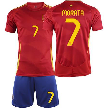 2024 Spanien Hemmatröja Nr. 7 MORATA Tröja 26 7 MORATA