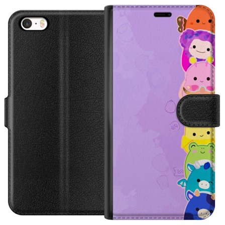 Kompatibelt Lommeboketui til Apple iPhone 5s Mørk silhuett av Jesus med tornekroner mot svart bakgrunn med sterk kontrast og hvit typografi