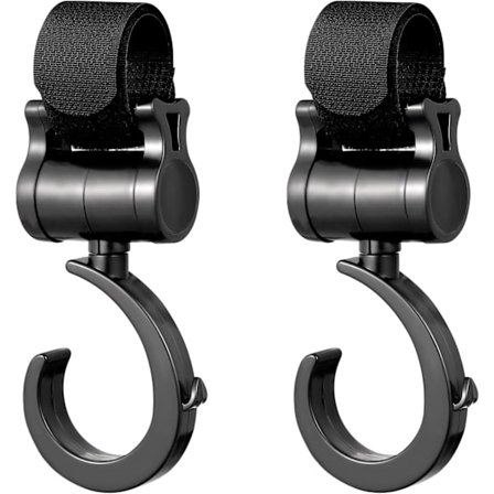 2-pack barnvagnsklämmor barnvagnskrokar barnvagnskrokar barnvagnskrokar för att hänga shoppingkassar, handväska eller skötväska