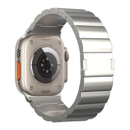 Apple Watch Series 41 mm - 40 mm - 38 mm klockarmband i titanlegering med magnetlås - Silver