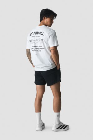ICANIWILL - Everyday Cotton T-shirt Print White- Træningstrøje - Herrer - Træningstøj fra ICIW