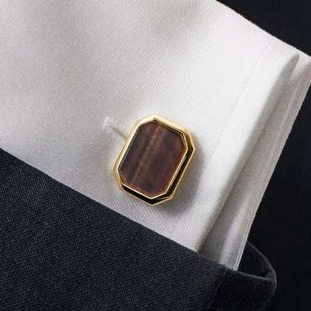 Kullanväriset Kalvosinnapit Tiikerinsilmällä for Men