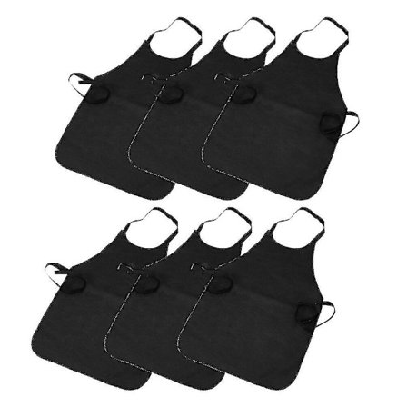 20 stk. Non-woven engangsforklæde Arbejdsmadlavningsforklæder Tøj uden ærmer Beskyttelseskjole (tilfældig farve)