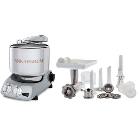 Ankarsrum AKM 6230 köksmaskin Jubilee Silver + komplett Köttkvarn | Köksmaskiner > Köksassistenter | Bagaren och Kocken