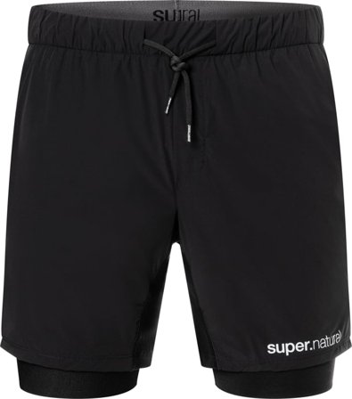 Super.natural Men's Double Layer Shorts Men workout shorts Black S