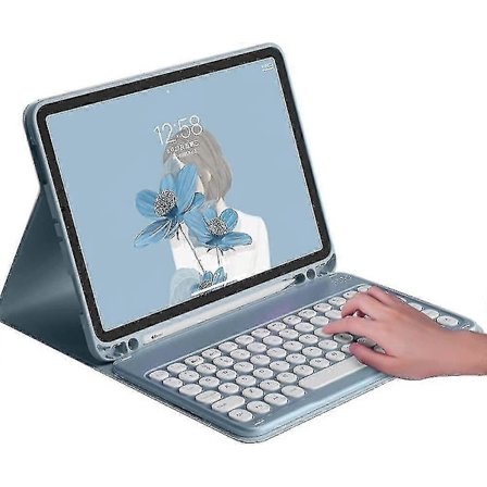 Ipad 10. generasjon 10.9" Tastaturveske Søt Rund Tast Fargetastatur Trådløst Avtakbart Bt Tastaturdeksel For Ipad 10 10.9-tommer