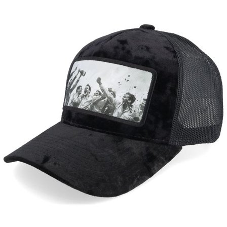 Calza Pennello - Svart trucker Keps - Motorsport Victory Celebration Velvet Black A-Frame Trucker @ Hatstore
