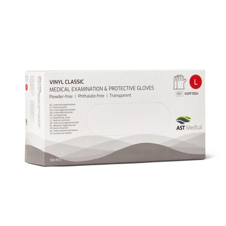 AST MEDICAL Vinylhandske puder-och ftalatfri L 100/fp - Lyreco - Skyddsutrustning - Engångshandskar - Vinylhandskar