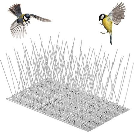 Anti-duespike 3 Meter Anti-duespike i Rustfritt Stål Anti-fuglespike for Balkong Vindu Tak Gjerde 10 Rader 25cm