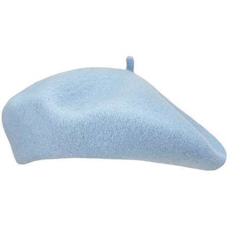 Dame Uld Baret Hat Fransk Stil Ensfarvet Baret Hat
