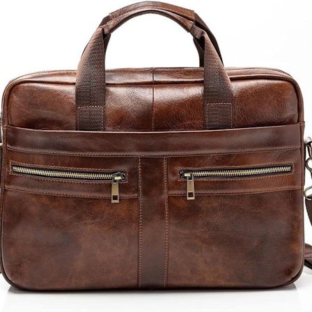 Herre lædermappe - brun laptop taske