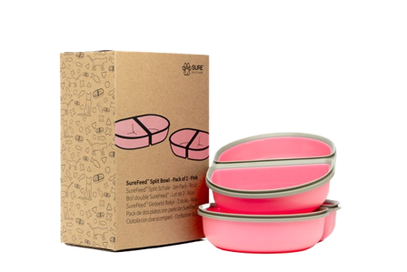 SureFeed - Ekstra matskål - Rosa / Split 2-pk - Katt - Matplass og vannfontener for katt - Matskåler og vannskåler - ZOO.no