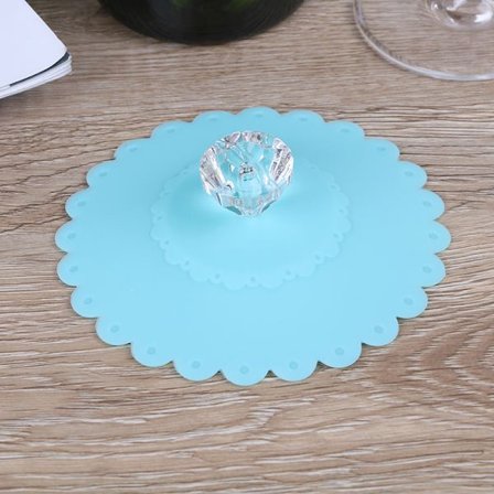 1 st silikon anti-damm glas diamant kopp cover kaffemugg S