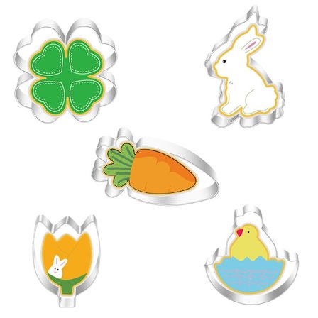 5st/ set 3D påskkaninägg form AA