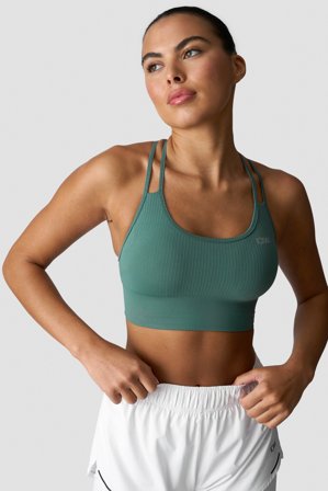ICANIWILL - Ribbed Define Seamless Sports Bra Sea Green - Sport-BH - Damen - ICIW