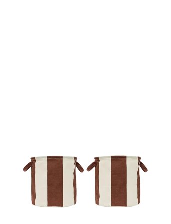 OYOY Living Design Kara Storage Basket Medium - Set Of 2 - Brown - ONE SIZE
