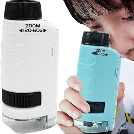 Minilabsters Miniskooppi Lapsille, 2024 Uusi Mini Labsters Kannettava Mikroskooppi, Taskumikroskooppi Lapsille, Kannettava Mikroskooppi, Kädessä 