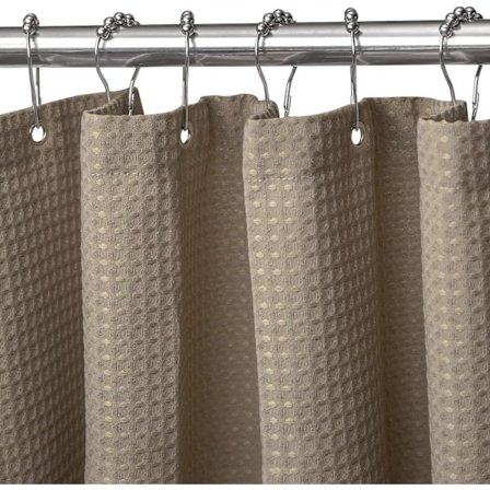 Vaffel bruseforhæng, med bruseforhængsringe stof badekar forhængsæt