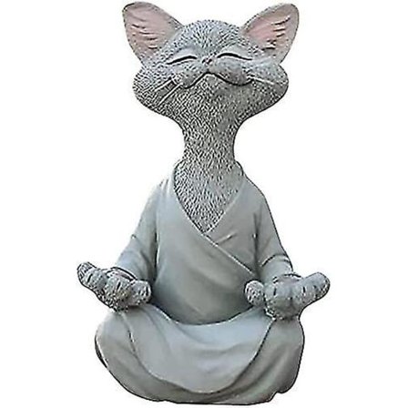 Katt Figur, Lykkelig Katt Yoga Meditasjon, Zen Katt Avslappet Pos