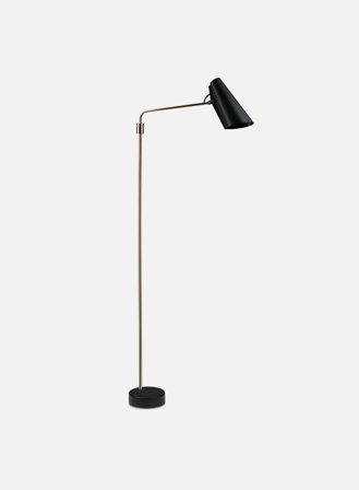 Birdy gulvlampe swing H133 - sort/messing