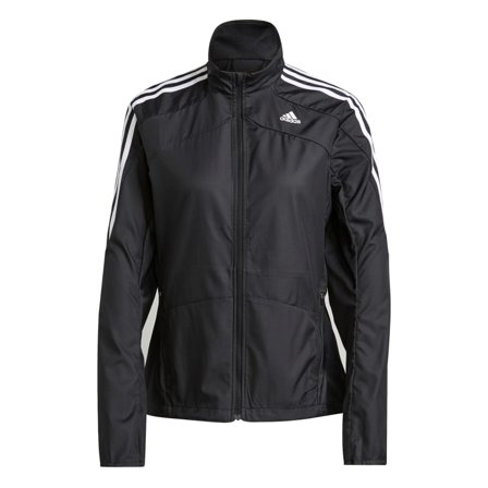 Adidas Women's Adidas Marathon Jacket 3 Stripe Women unlined workout jackets Black M