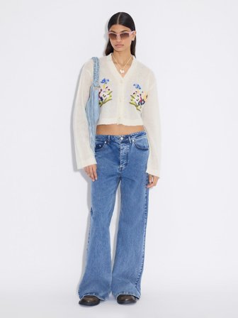 Holzweiler Maggie Cardigan - Ecru Mix - Women's - XL