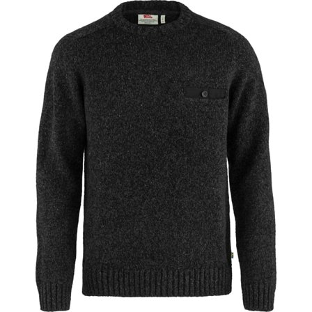 Fjällräven Men's Lada Round-neck Sweater in Black | Size: XS, G-1000 /Wool