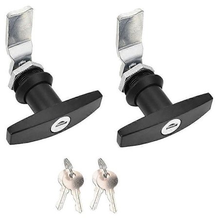 T-kahva Oven lukko Kuorma-auton suojus Lukitus 2 avaimella useimpiin kuorma-auton suojuksien merkkeihin Musta