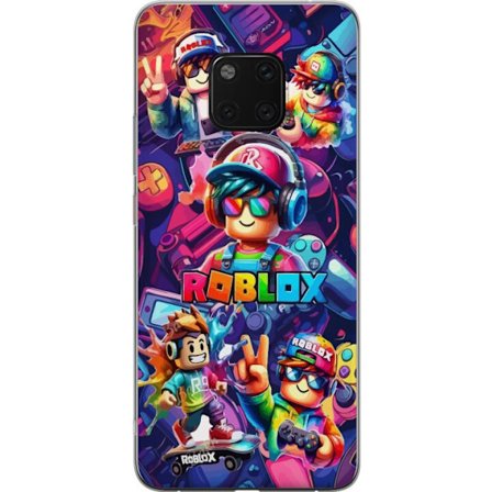 Yhteensopiva Puhelinkuori Huawei Huawei Mate 20 Pro Värikäs Roblox-peliryhmä kuulokkeilla, ohjaimilla ja neonväreillä, täydellinen lapsille ja p