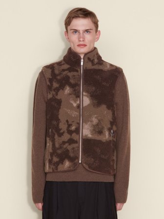 Holzweiler Min Camo Fleece Vest - Brown Mix - Men's - XL
