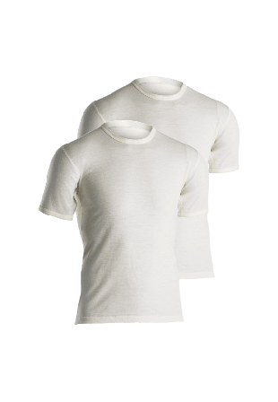 Dovre 2-pack T-shirts | Merinoull Vit Underlinnen & Herr Beige XL
