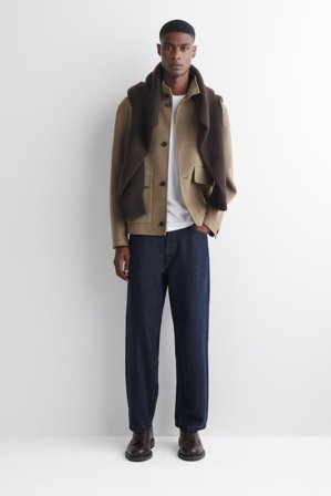 COS Cotton Crew-Neck T-Shirt in Blue - Men