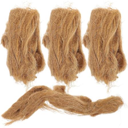 4 st naturliga eldstare av jute för utomhusbruk As Shown 8.00X6.00X3.00CM