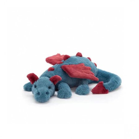 Jellycat Stor Pink Drage Plyslegetøj 50 cm - Mytisk Blød Plysdyr - Klassisk Gave til Børn