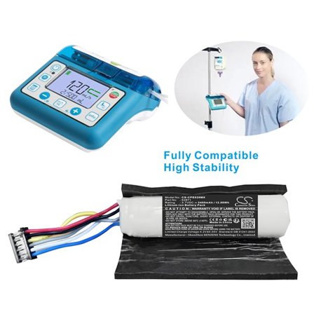 Batteri for medisinsk bruk til Compat Ella 12272020, ernæringspumpe, 12272020 etc.