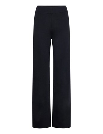 Knitted Trousers With Elastic Waistband Black Mango
