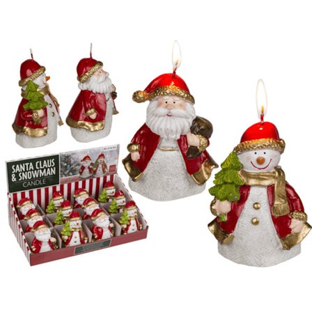 Out of the Blue Christmas Candle - 2 assorti Designs Snowman