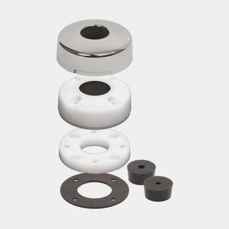 Passacavo Blue Sea CableClam Stainless Steel Dress, acciaio inossidabile, per cavo fino a Ø11 mm, connessione massima Ø21 mm