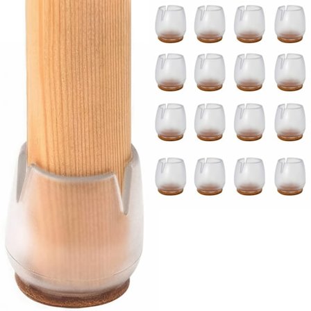 16-Pack - Möbeltassar / Silikon Fötter till Stol - Golvskydd