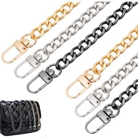 3 st Bag Chain Ersättningskedja för Handväska Kedjerem Met
