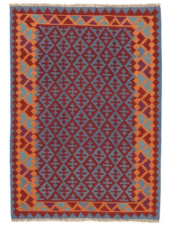 Tessuto A Mano Kilim Ghashghai Tappeto 167X241 Rosso Scuro/Blu Scuro