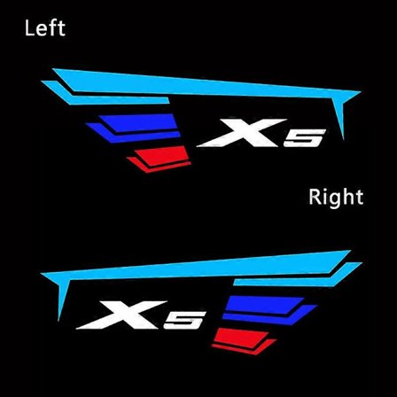 2 kpl/setti auton oven tervetulovalo LED E53 E70 F15 G05 X5 -logolle HD-projektori varjovalo lamppu logo auto ulkotarvikkeet [D]