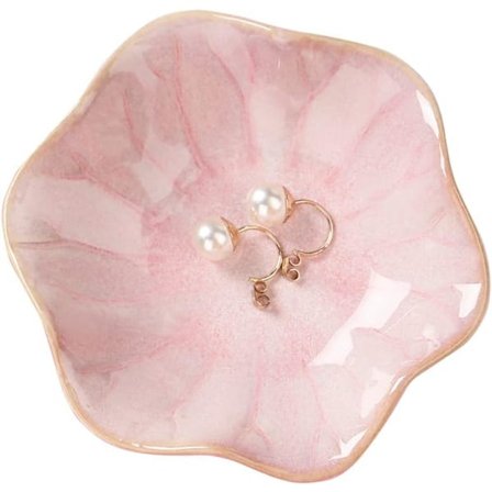 Keramisk smyckesskål, presenter till kvinnor, bladformad smyckesskål, prydnadsfat, nyckelfat, liten ringhållare, nattduksbordsdekoration