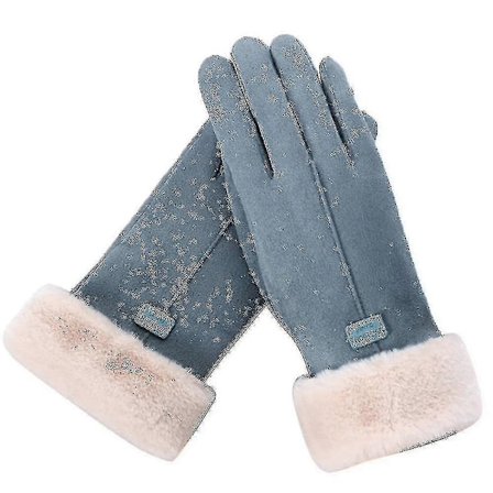 Vinterhandskar Varma Vantar Vinter Pekskärm Handskar Dam - FÄRG: blå