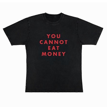 aurora you cannot eat money t-shirt sort Fans support